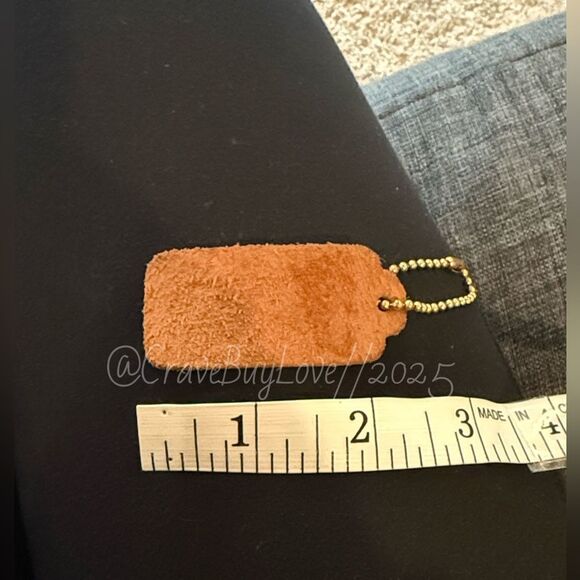 VINTAGE COACH LEATHERWARE ONE SIDED HANGTAG BRITISH TAN BRASS “BALL CHAIN” EVC - Picture 4 of 9